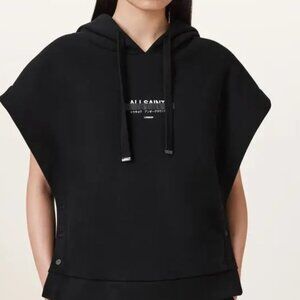 AllSaints Sorri Redact Logo Hoodie Black